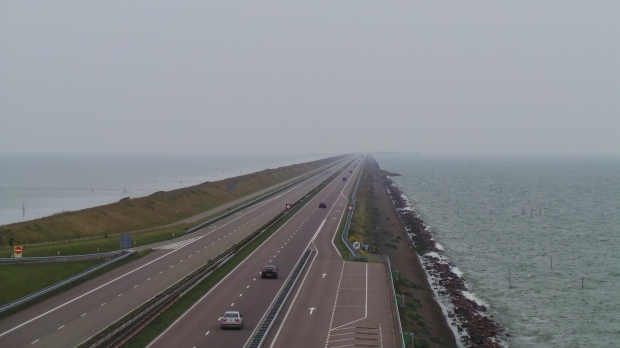 The Netherlands - A massive road/bridge thing on water... 