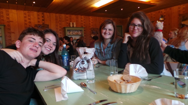 The Netherlands - Lunch at the cheese place (Sam, Bernadette, Chelsea, Clara)